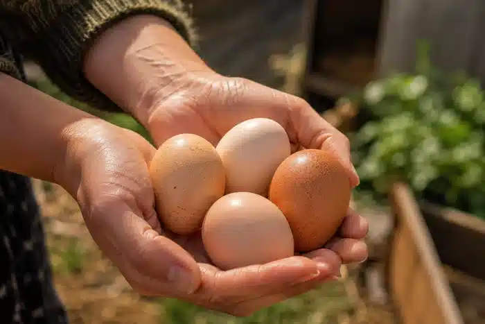 Œufs de poules et terrain pollué